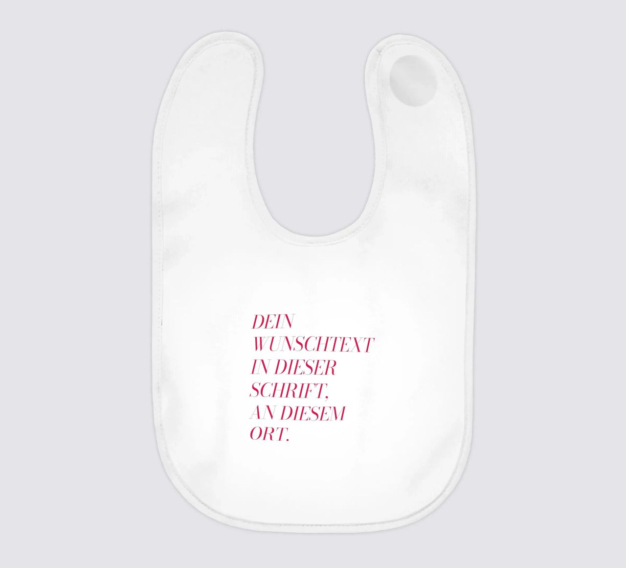 Wunschtext in rosa rot bavaglino da WORTSPIEL