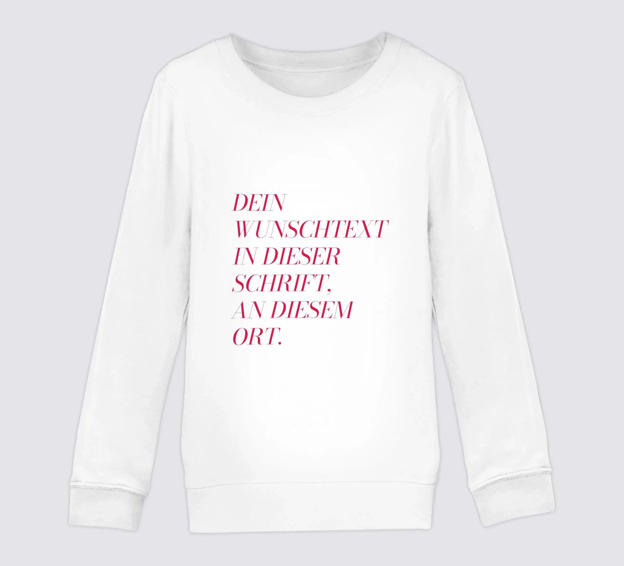 Wunschtext in rosa rot felpa bambino da WORTSPIEL