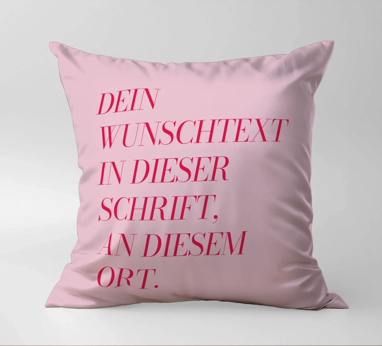 Wunschtext in rosa rot cuscino da WORTSPIEL