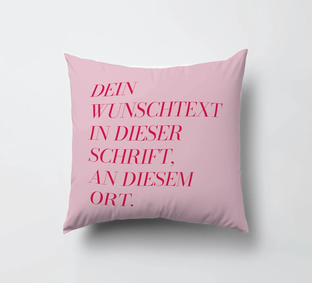 Wunschtext in rosa rot cuscino da WORTSPIEL