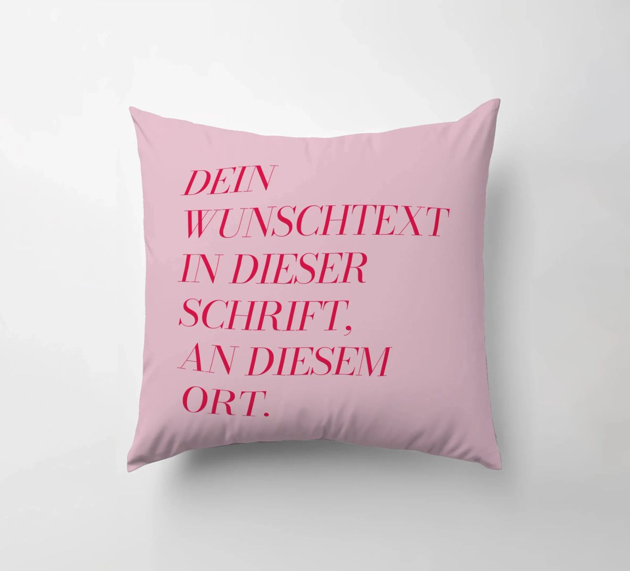 Wunschtext in rosa rot cuscino da WORTSPIEL