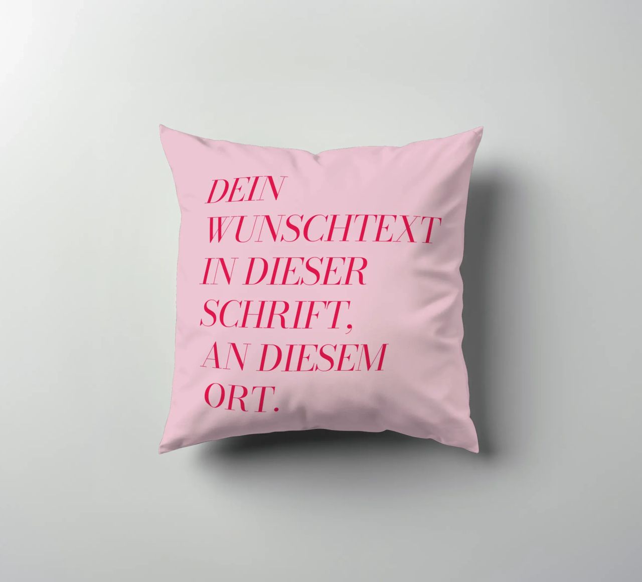 Wunschtext in rosa rot cuscino da WORTSPIEL