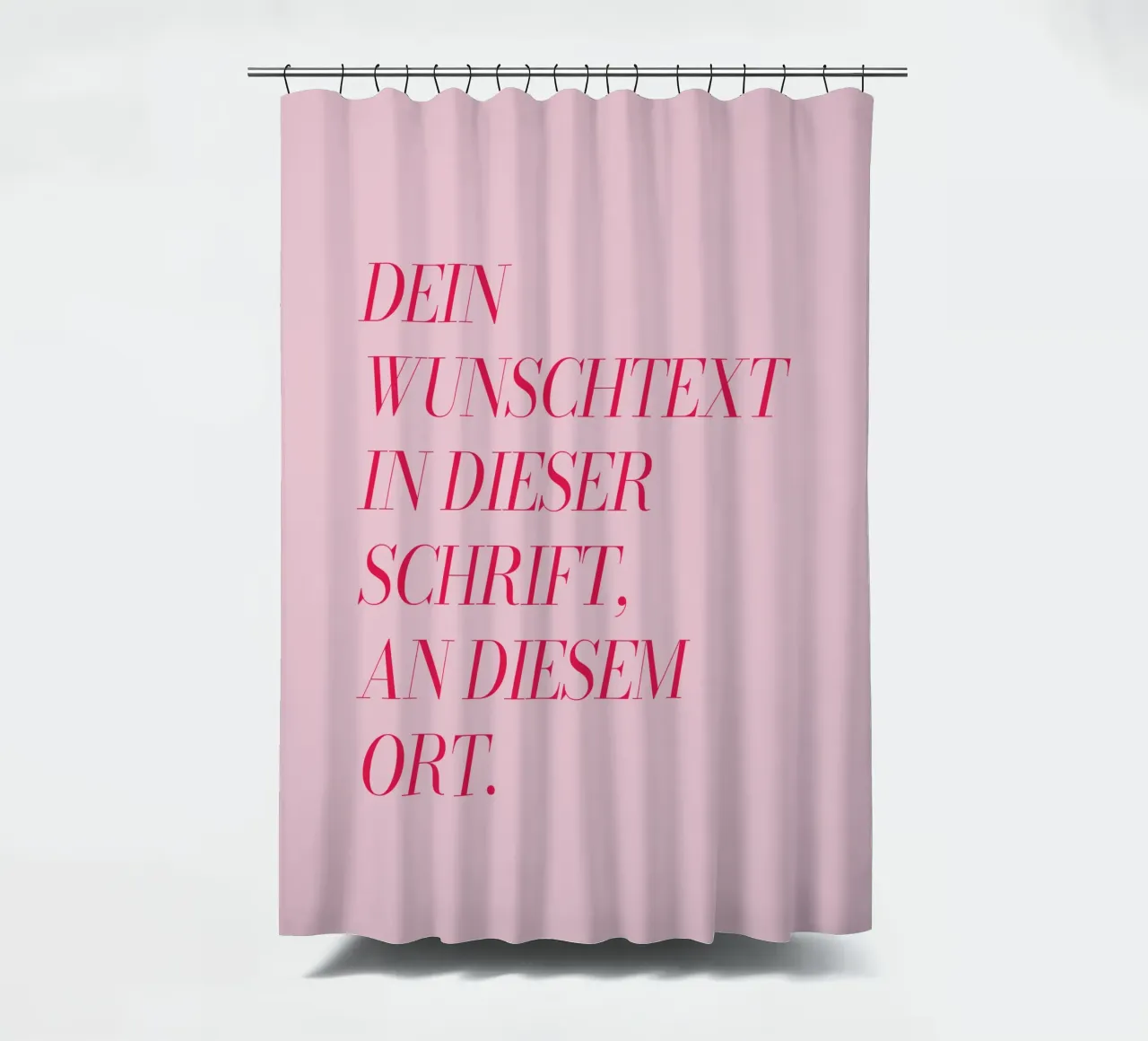 Wunschtext in rosa rot tenda da doccia da WORTSPIEL