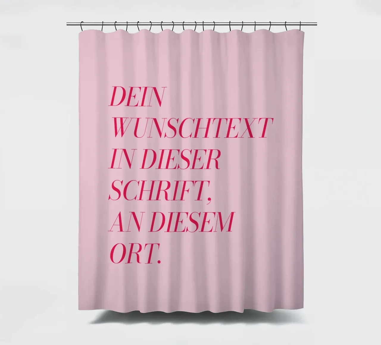 Wunschtext in rosa rot tenda da doccia da WORTSPIEL