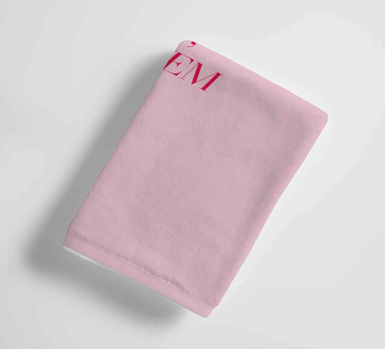 Wunschtext in rosa rot badhanddoek van WORTSPIEL