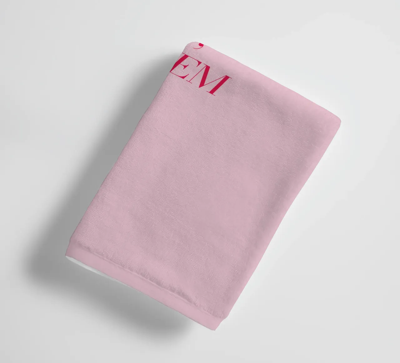 Wunschtext in rosa rot Handtuch von WORTSPIEL