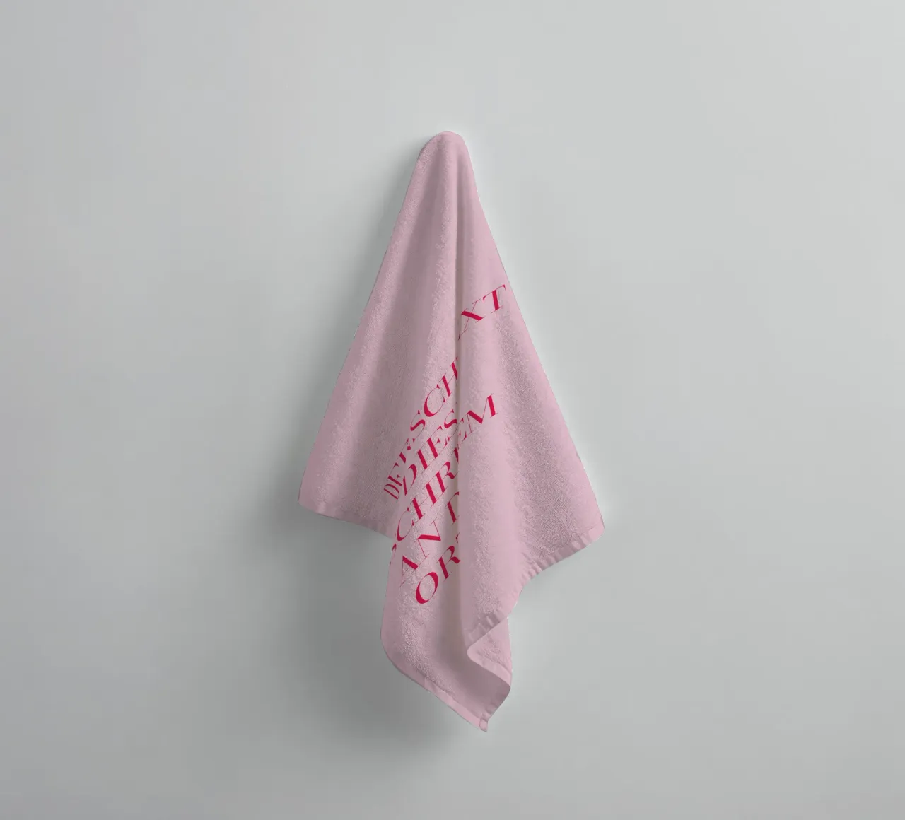 Wunschtext in rosa rot Handtuch von WORTSPIEL