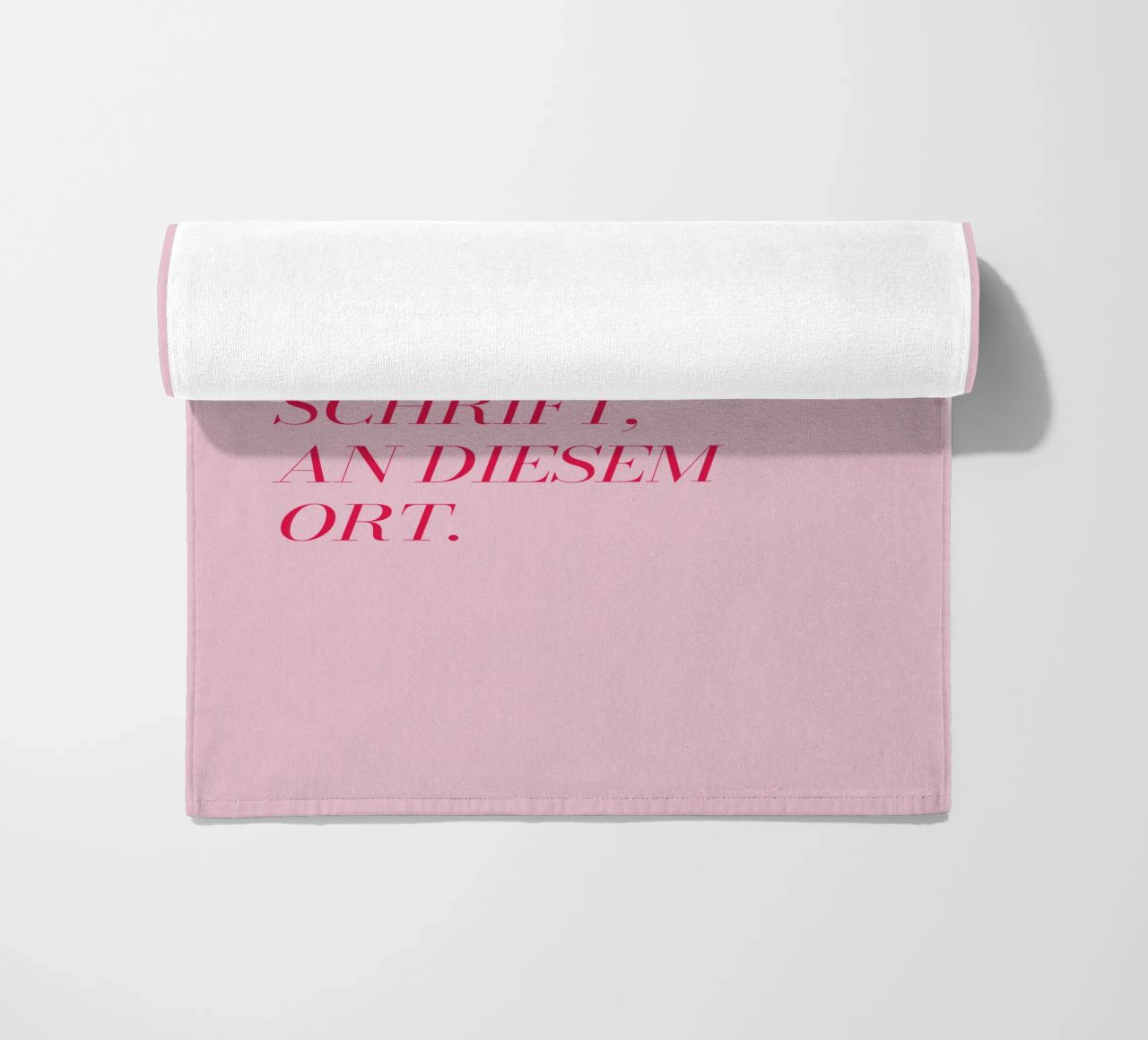 Wunschtext in rosa rot telo mare da WORTSPIEL