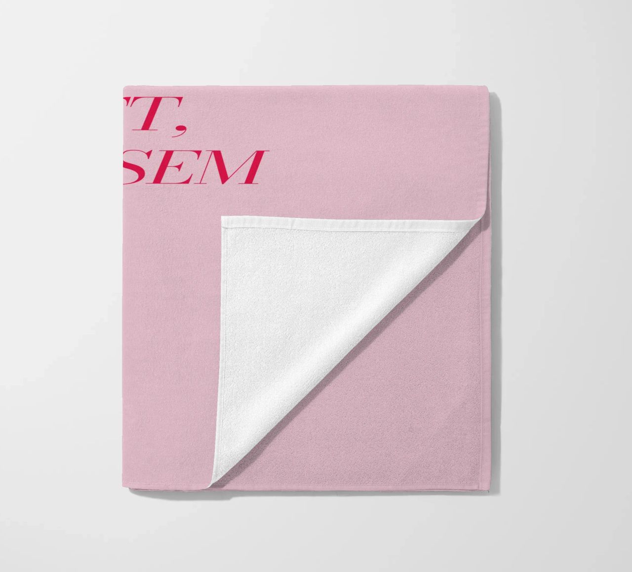 Wunschtext in rosa rot telo mare da WORTSPIEL