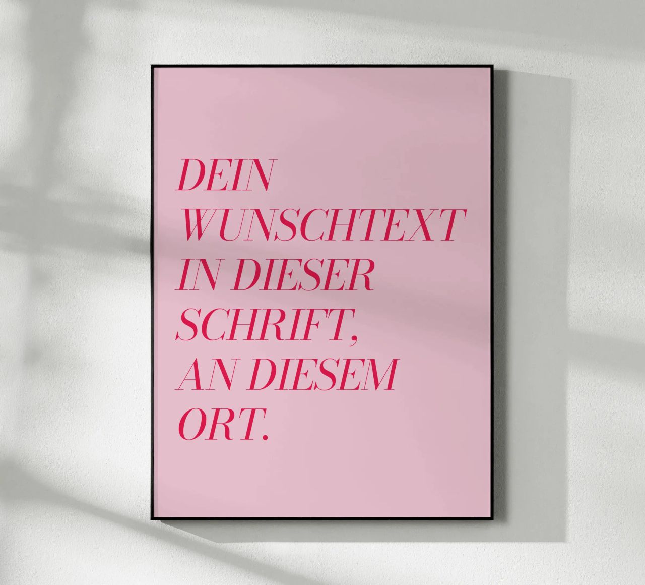 Wunschtext in rosa rot plexiglass da WORTSPIEL
