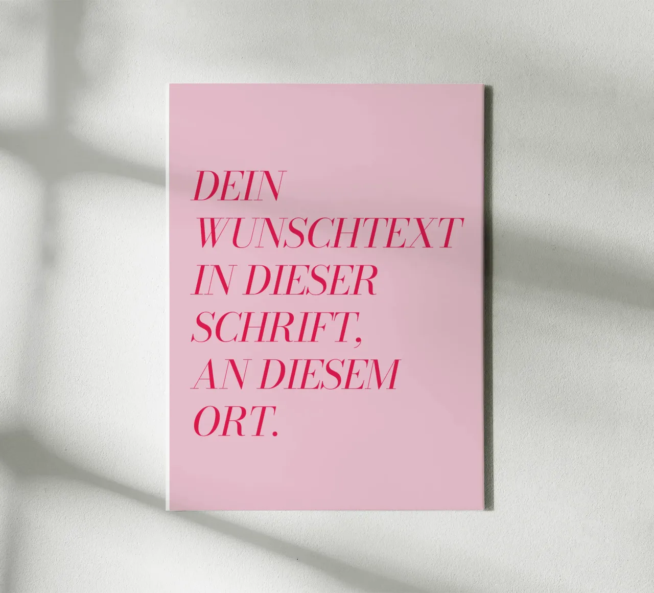 Wunschtext in rosa rot canvas by WORTSPIEL