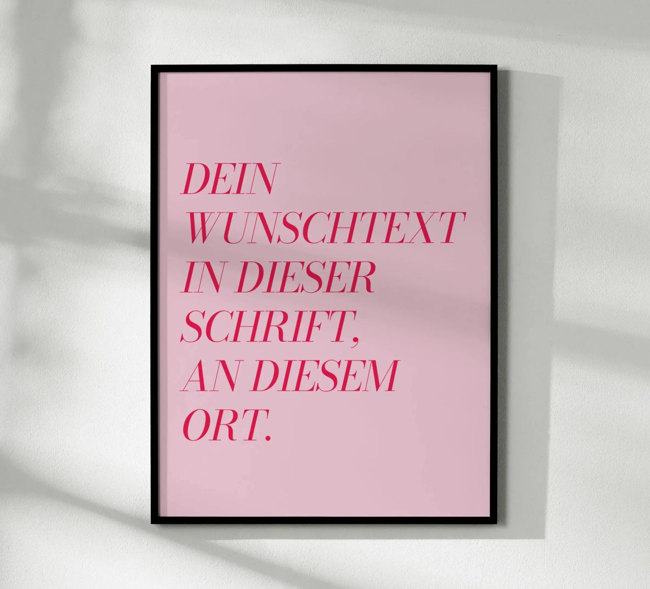Wunschtext in rosa rot carta hahnemühle da WORTSPIEL