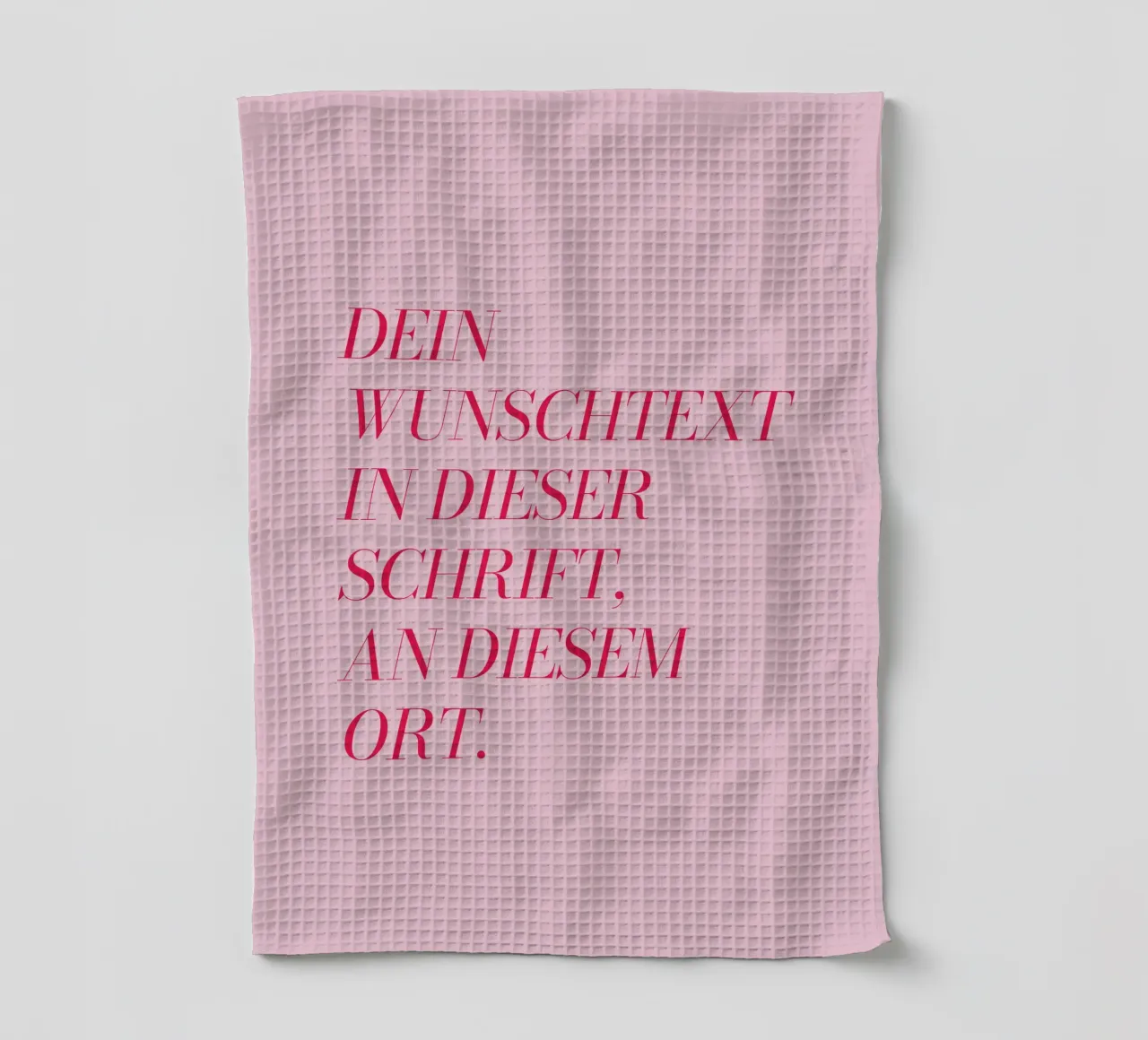 Wunschtext in rosa rot torchon de WORTSPIEL