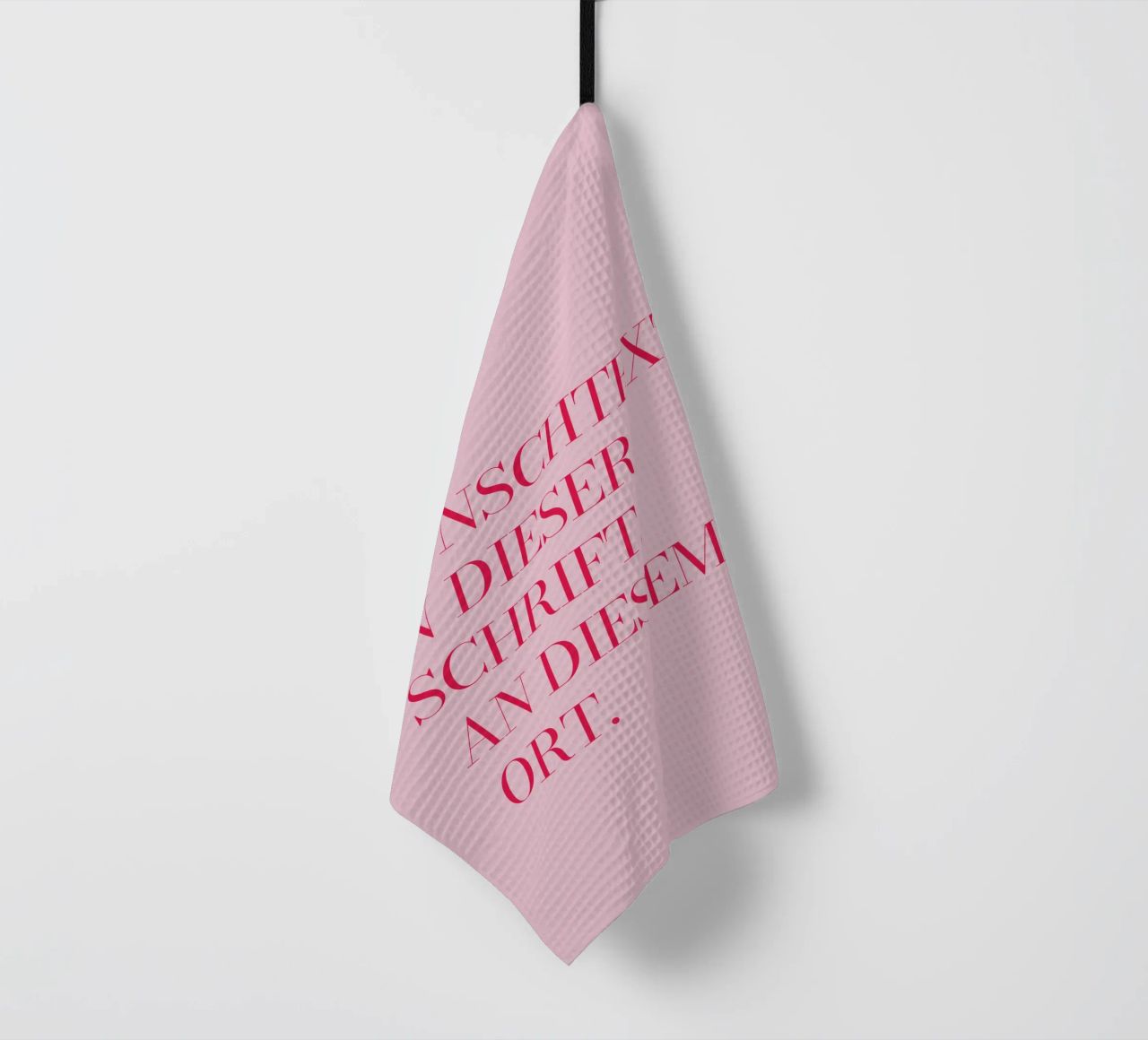 Wunschtext in rosa rot canovaccio da cucina da WORTSPIEL