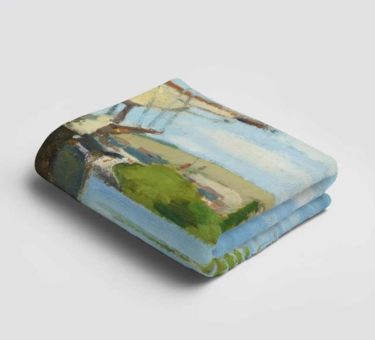 Ships Riding on the Seine at Rouen (1872–1873) by Claude Mon towel by Monet Art Prints