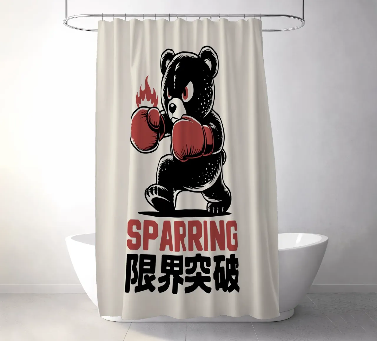 Orso da boxe giapponese - Sparring tenda da doccia da GameDay Studio