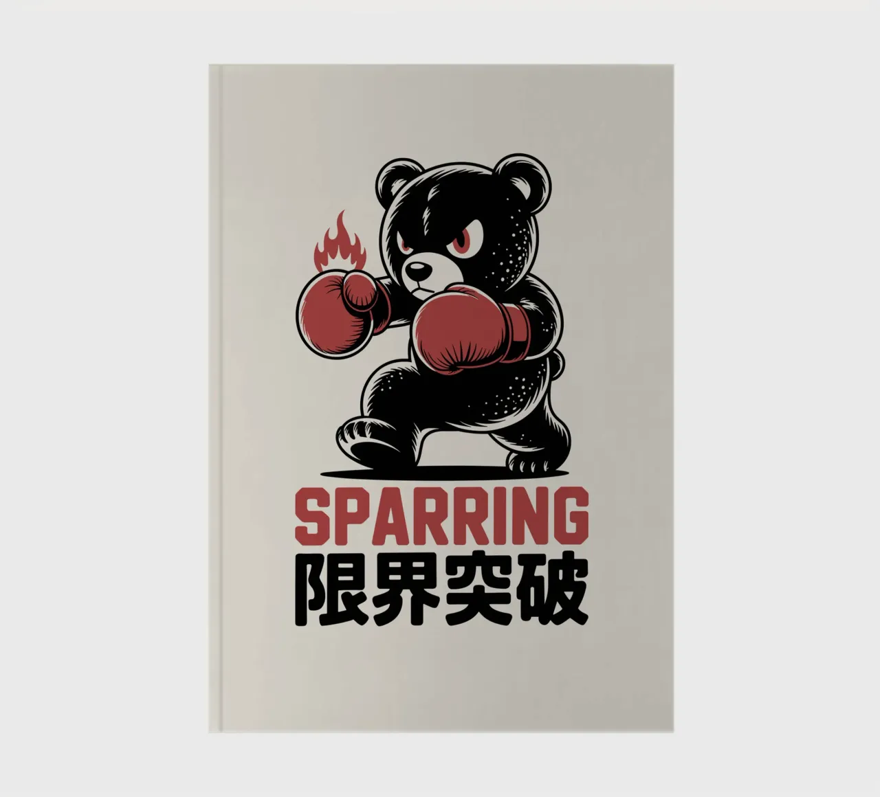 Japanese Boxing Bear Design – Sparring notebook by GameDay Studio