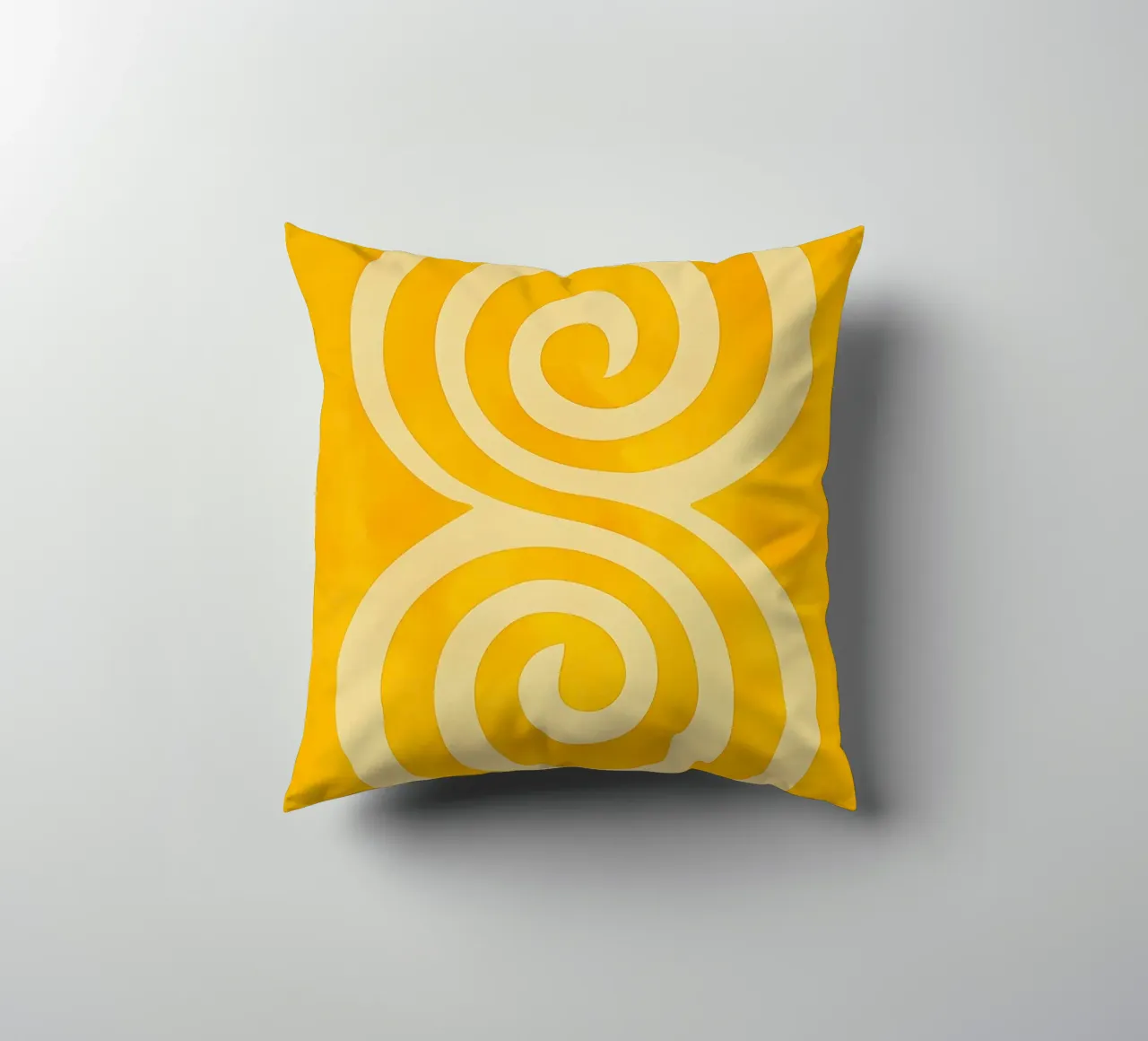 Sun-Yellow Zen Garden | Yellow Double Torsion decorative cushion by Autofocus