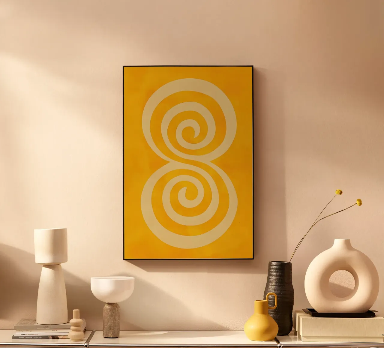 Jardin Zen jaune-soleil | Double torsion jaune plexiglas de Autofocus