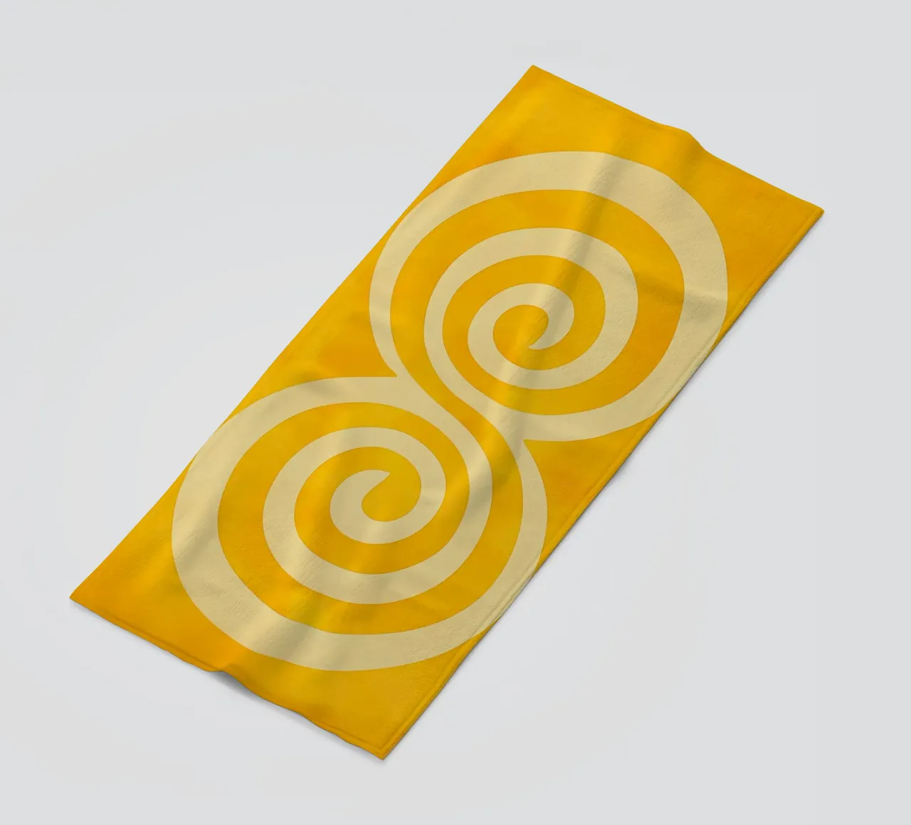 Sun-Yellow Zen Garden | Yellow Double Torsion beach towel by Autofocus
