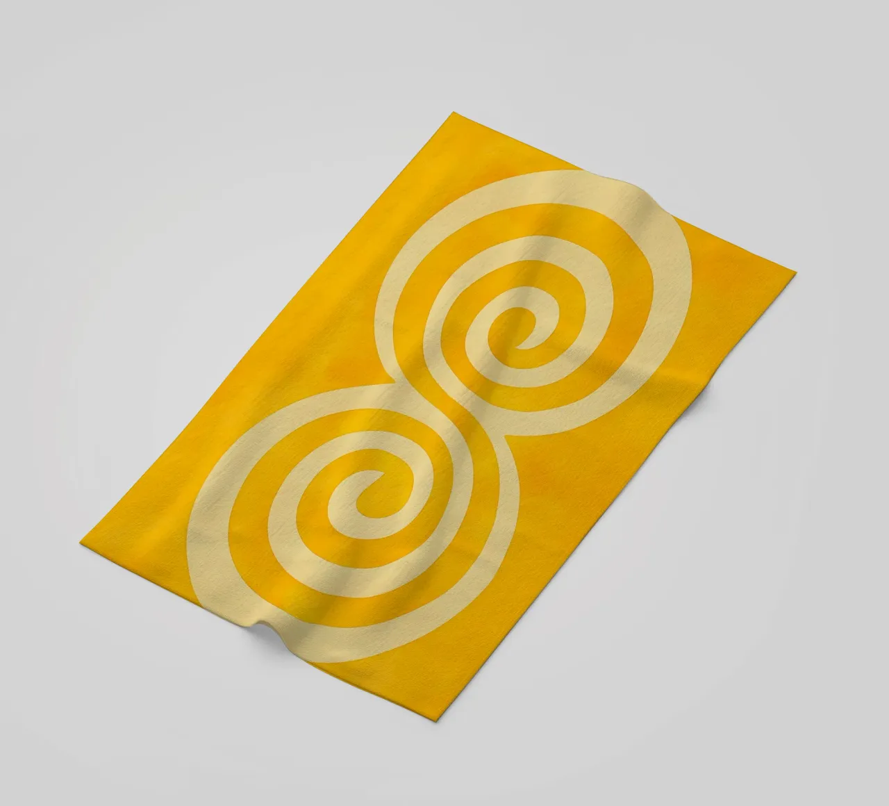 Sun-Yellow Zen Garden | Yellow Double Torsion beach towel by Autofocus