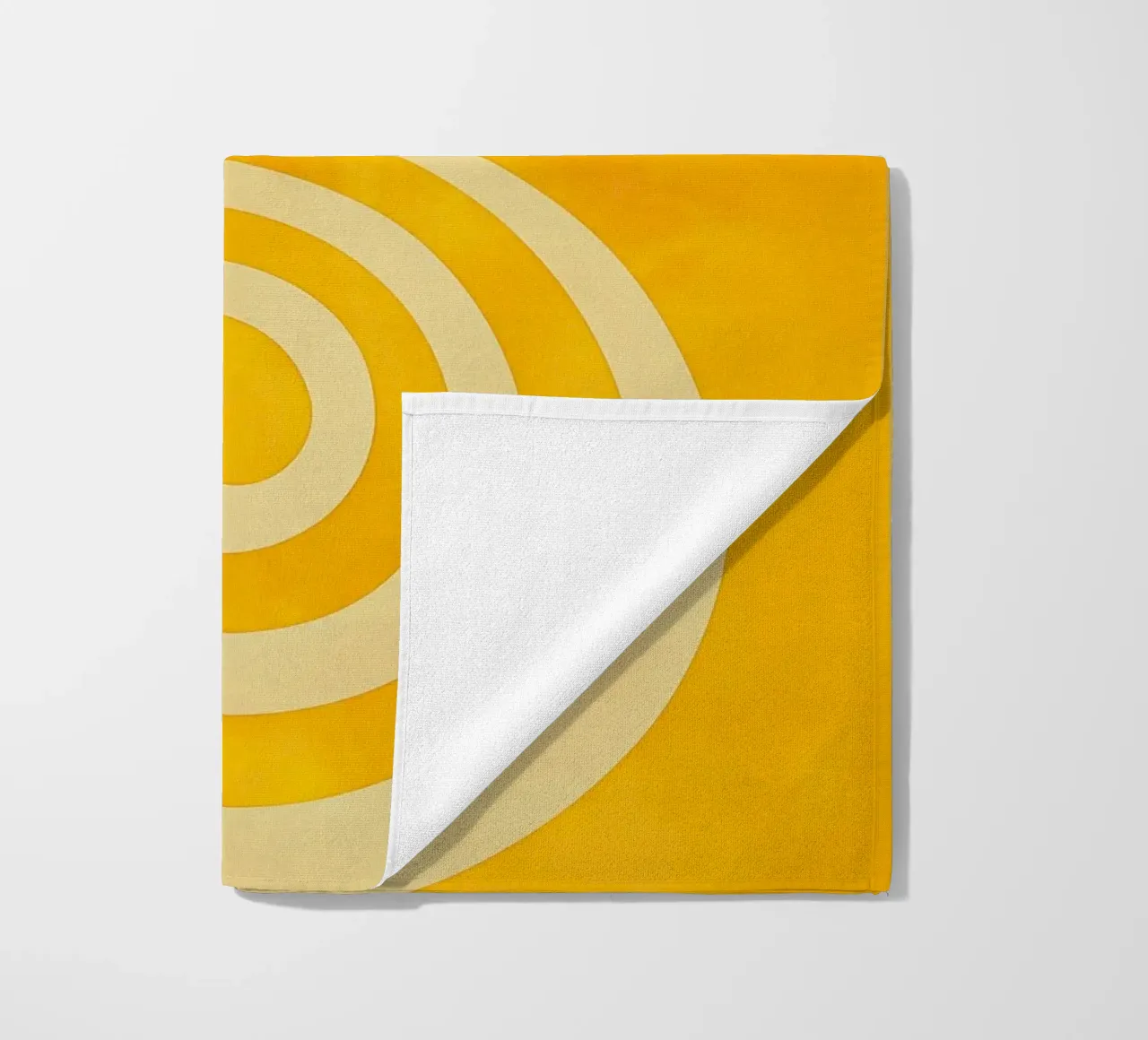 Sun-Yellow Zen Garden | Yellow Double Torsion beach towel by Autofocus