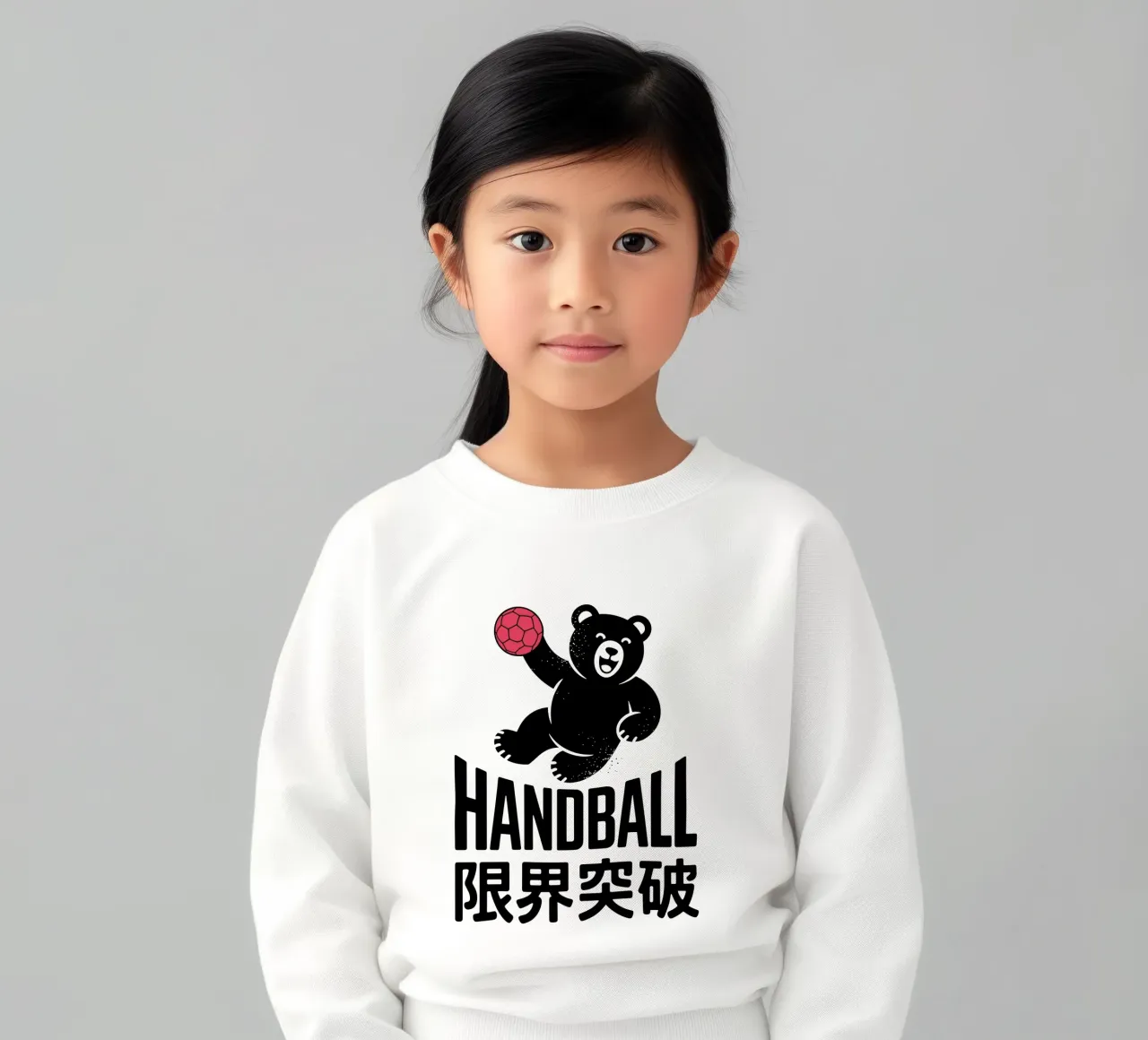 Orso giapponese di pallamano - Lancio con kanji di Limit Break felpa bambino da GameDay Studio