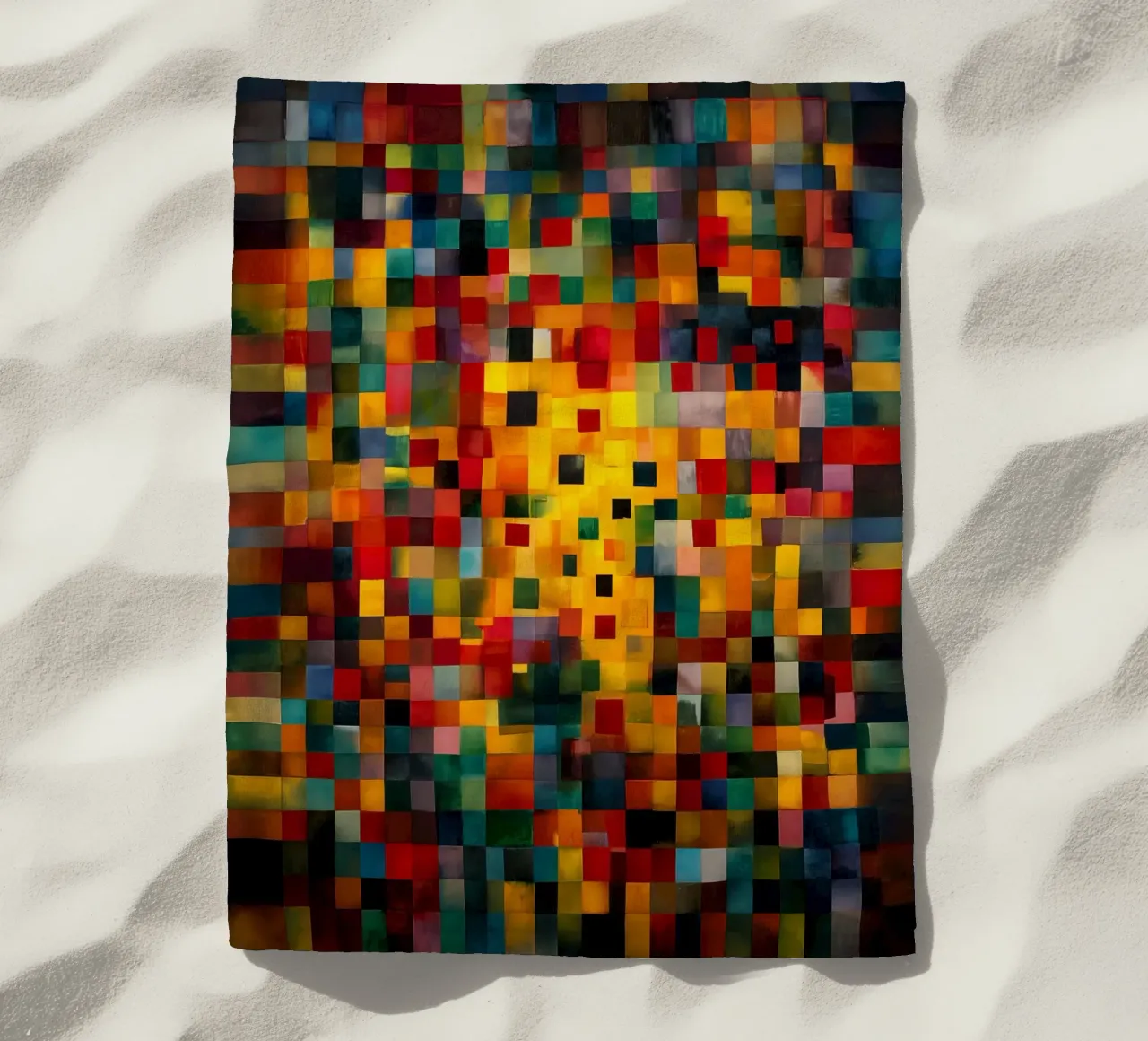 Quadratini astratti ispirati a Paul Klee telo mare da Autofocus