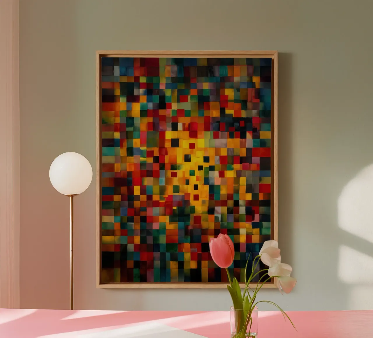 Quadratini astratti ispirati a Paul Klee tela da Autofocus