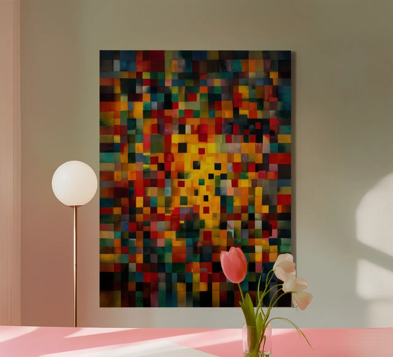 Quadratini astratti ispirati a Paul Klee tela da Autofocus