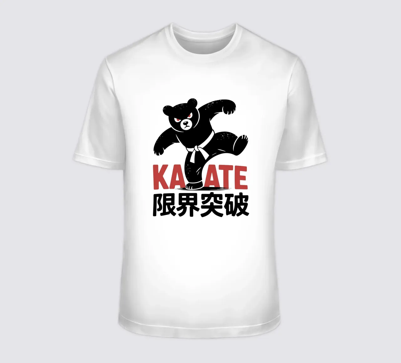 Japanischer Karatebär Design - Limit Break Kanji Martial Arts T-Shirt von GameDay Studio