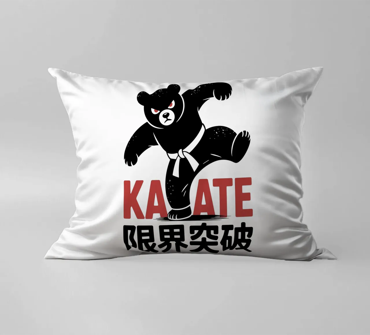 Orso giapponese di Karate - Limit Break Kanji Arti Marziali cuscino da GameDay Studio