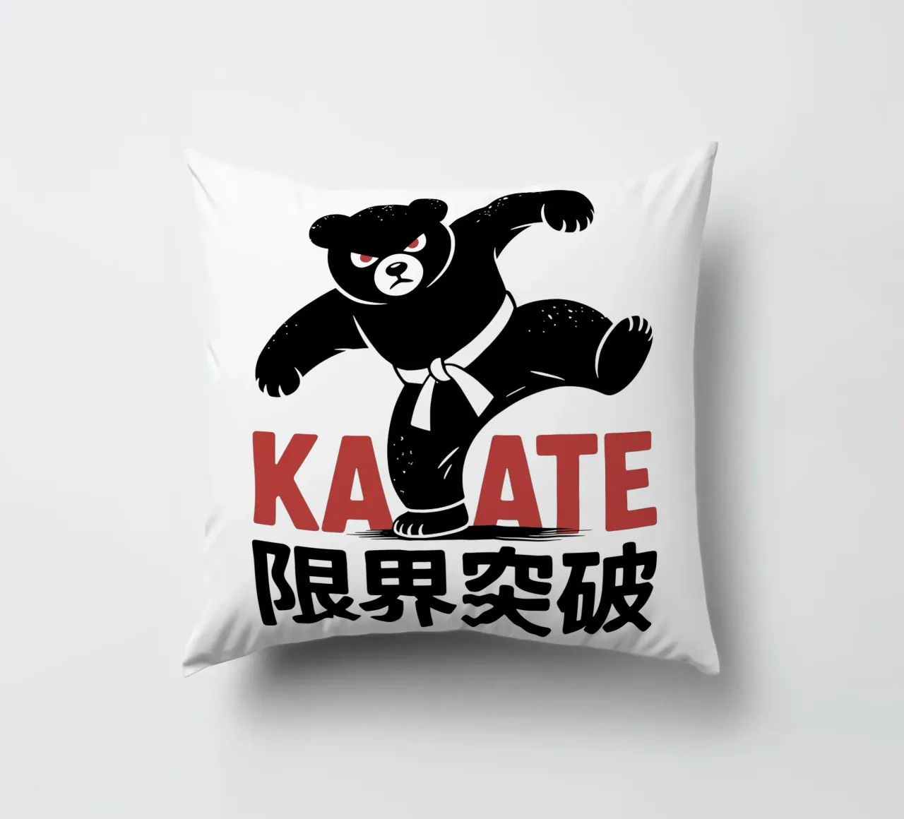Orso giapponese di Karate - Limit Break Kanji Arti Marziali cuscino da GameDay Studio