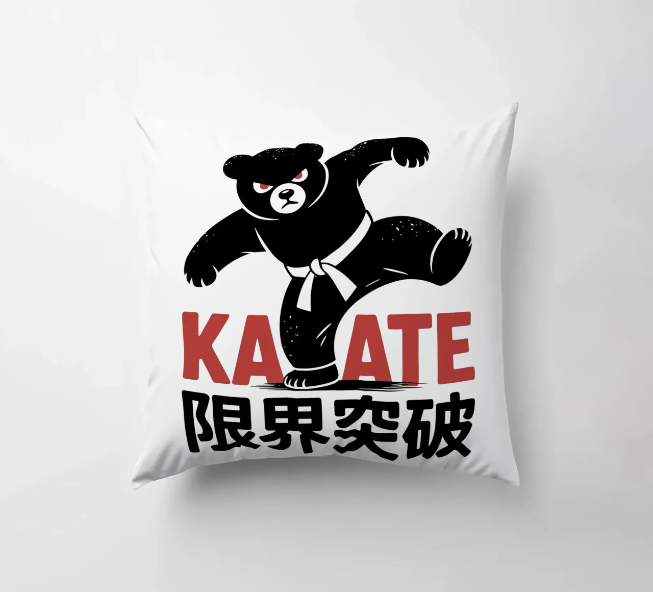 Orso giapponese di Karate - Limit Break Kanji Arti Marziali cuscino da GameDay Studio