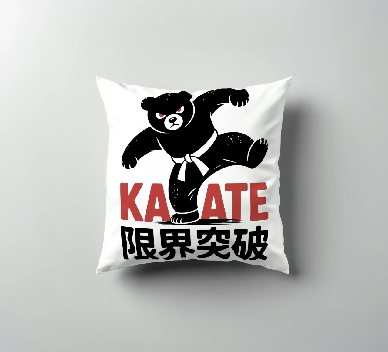 Orso giapponese di Karate - Limit Break Kanji Arti Marziali cuscino da GameDay Studio
