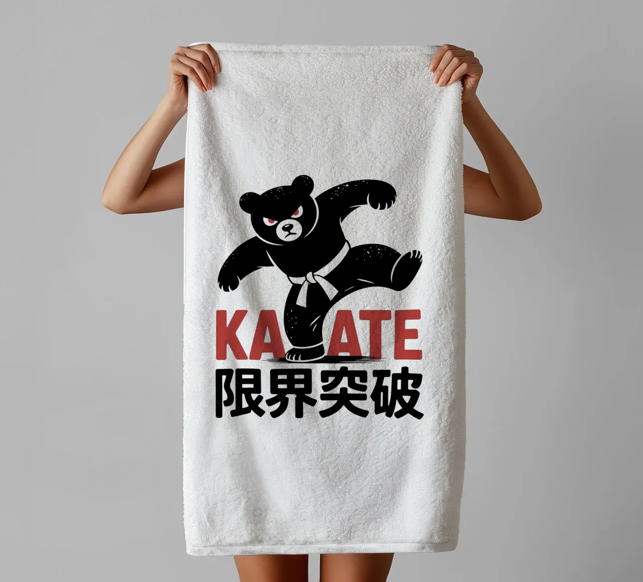 Orso giapponese di Karate - Limit Break Kanji Arti Marziali asciugamano da bagno da GameDay Studio