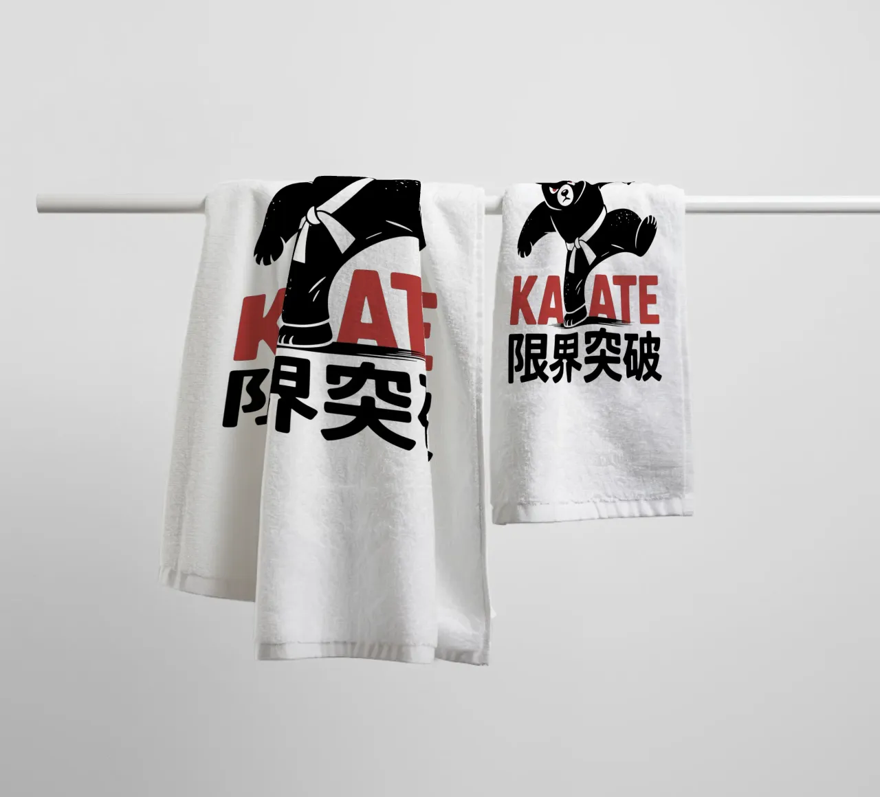 Orso giapponese di Karate - Limit Break Kanji Arti Marziali asciugamano da bagno da GameDay Studio