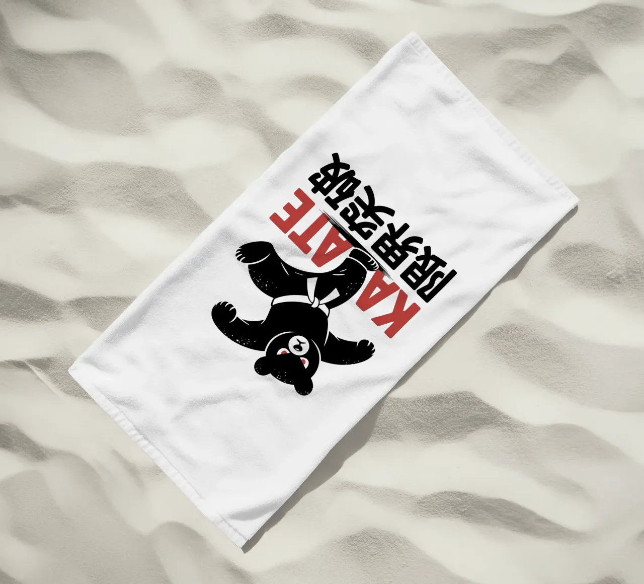 Orso giapponese di Karate - Limit Break Kanji Arti Marziali telo mare da GameDay Studio