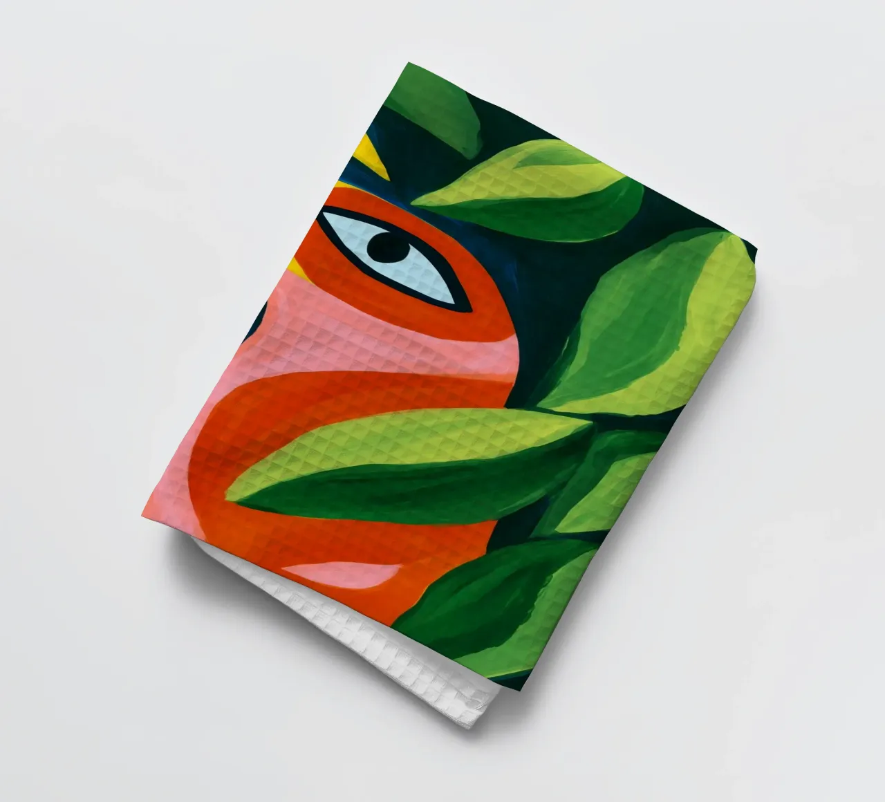Deux oiseaux comiques | Peinture sur toile colorée torchon de Autofocus