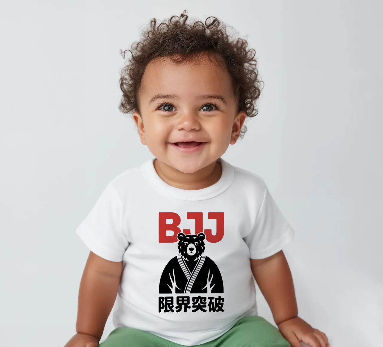 Orso giapponese BJJ Design - Brazilian Jiu-Jitsu maglietta neonato da GameDay Studio