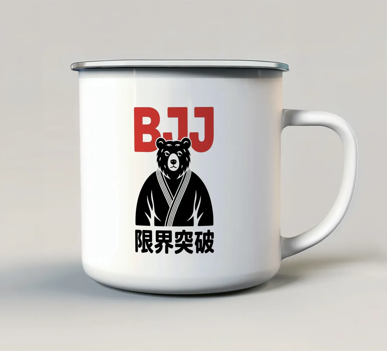 Orso giapponese BJJ Design - Brazilian Jiu-Jitsu tazza in smalto da GameDay Studio