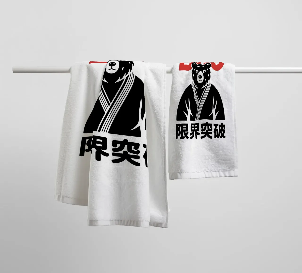 Orso giapponese BJJ Design - Brazilian Jiu-Jitsu asciugamano da bagno da GameDay Studio