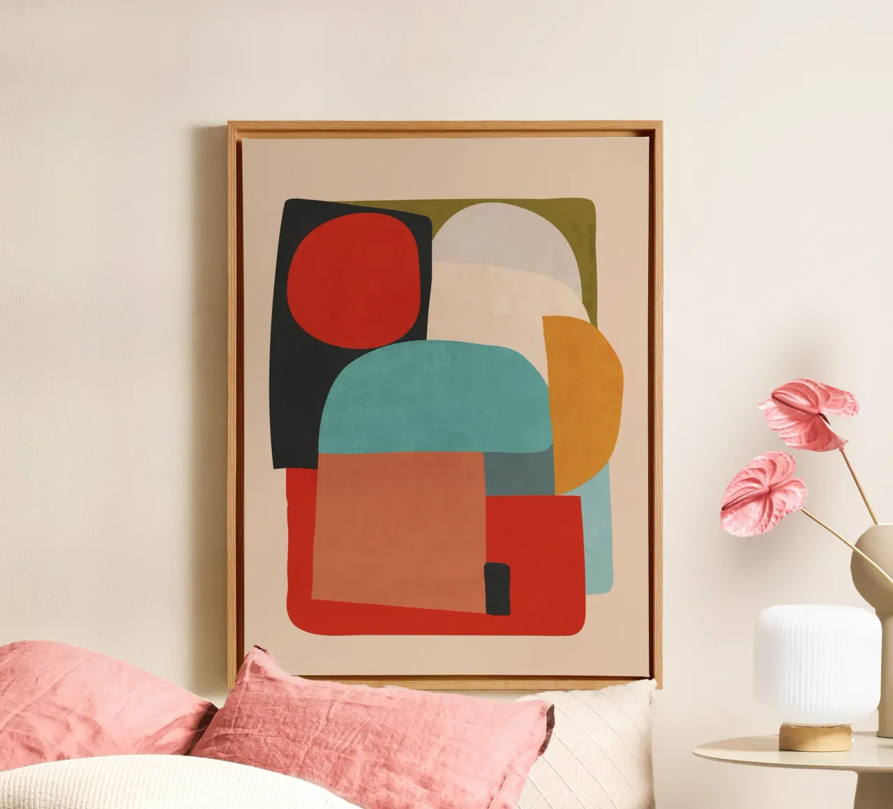 Forme astratte moderne tela con Cornice a cassetta da ThingDesign