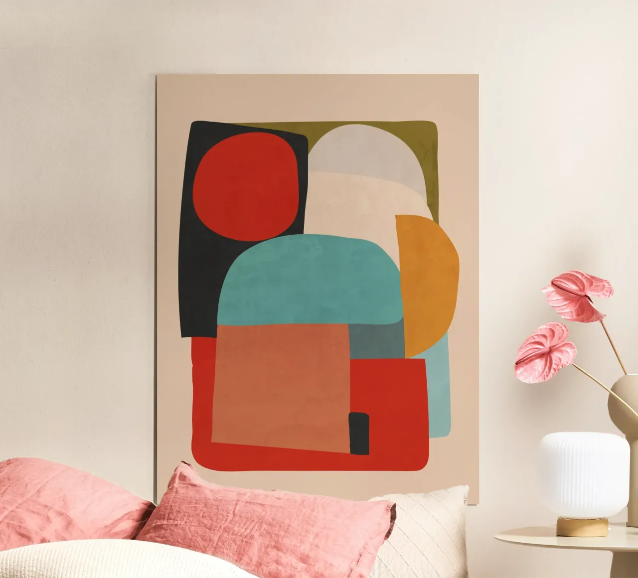 Forme astratte moderne poster con telaio in alluminio da ThingDesign