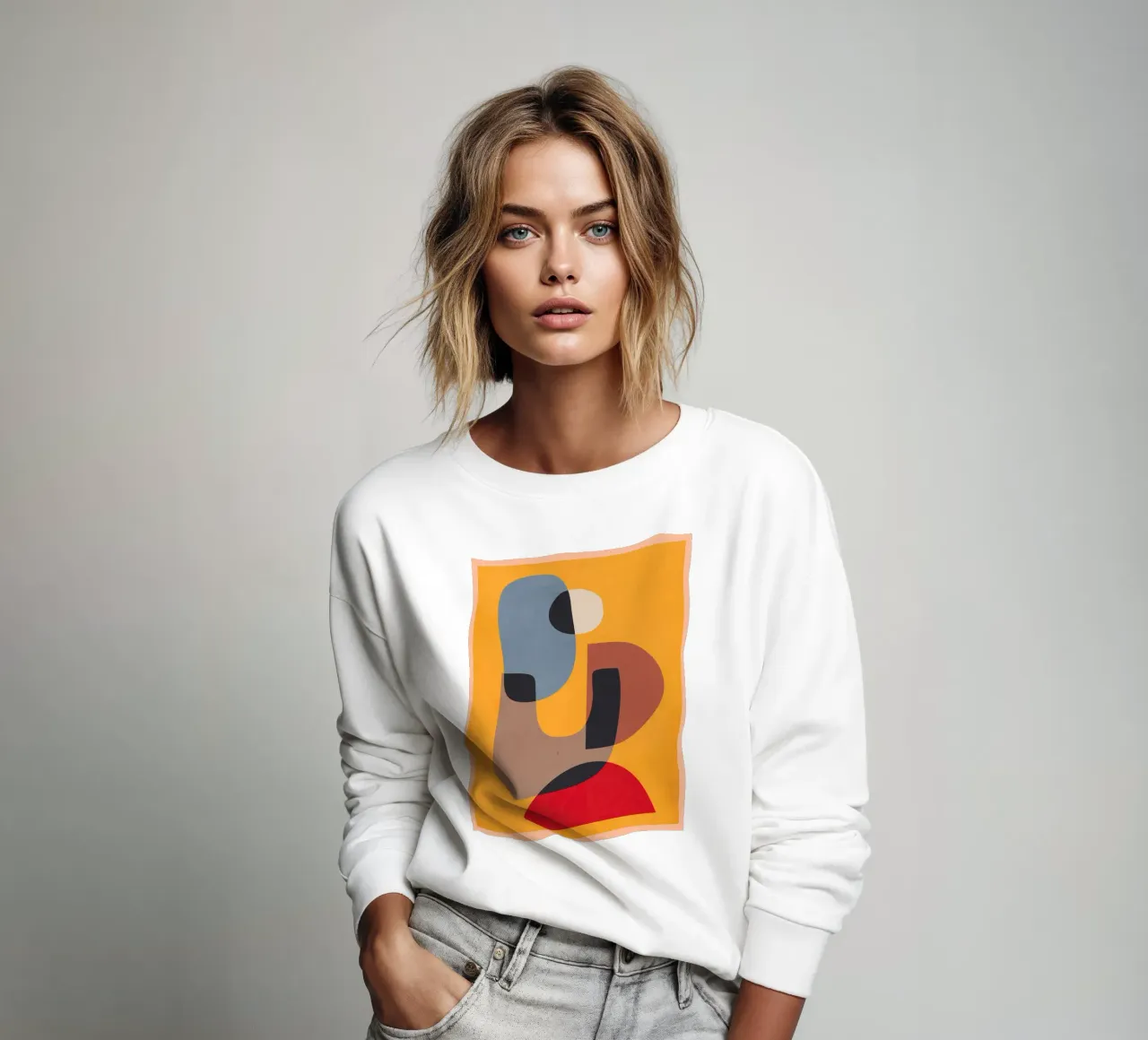 Formas mínimas abstractas modernas 02 sudadera de ThingDesign