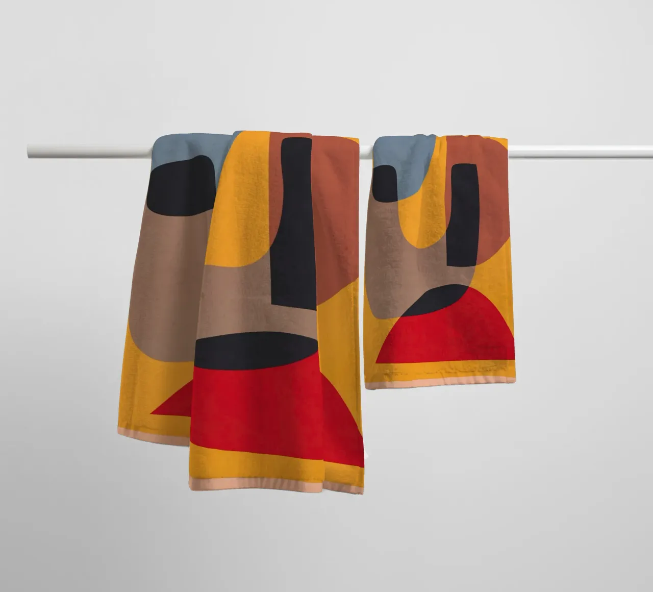 Modern Abstract Minimal Shapes 02 towel by ThingDesign