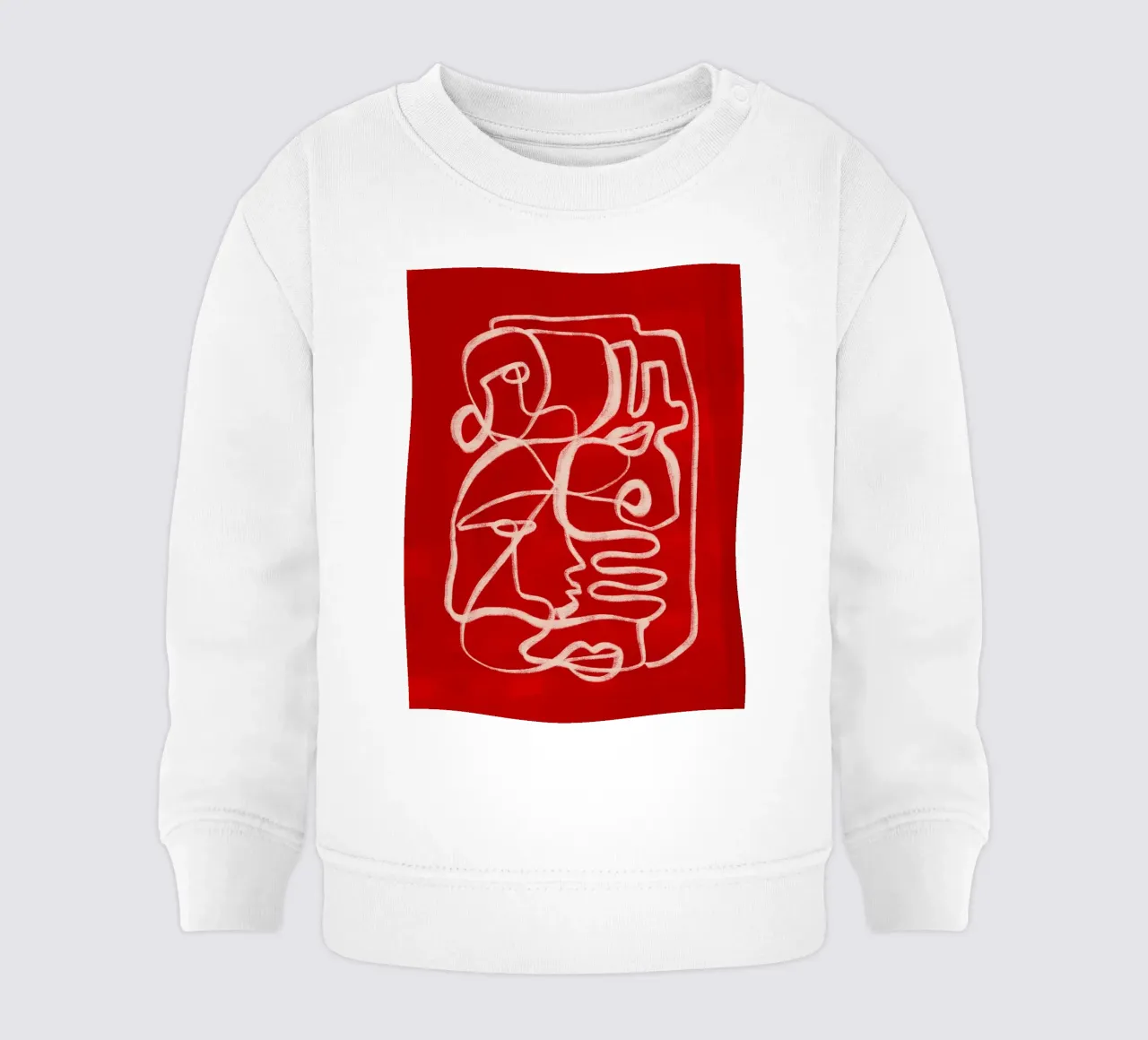 Line art astratta felpa neonato da ThingDesign