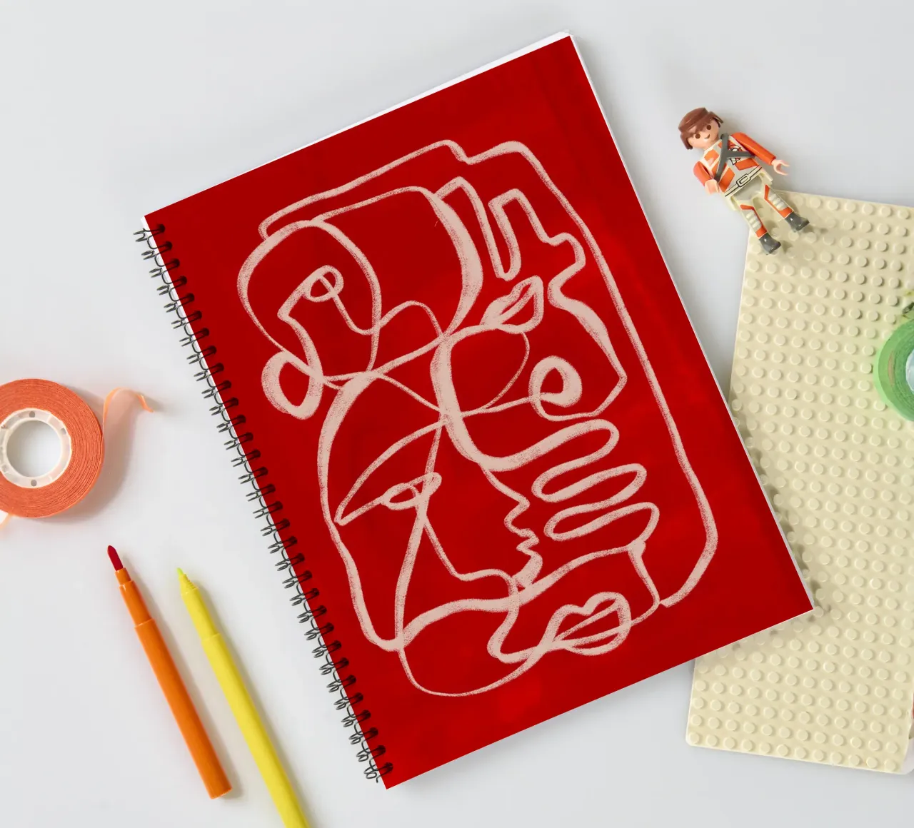 Line art astratta diario ad anelli da ThingDesign