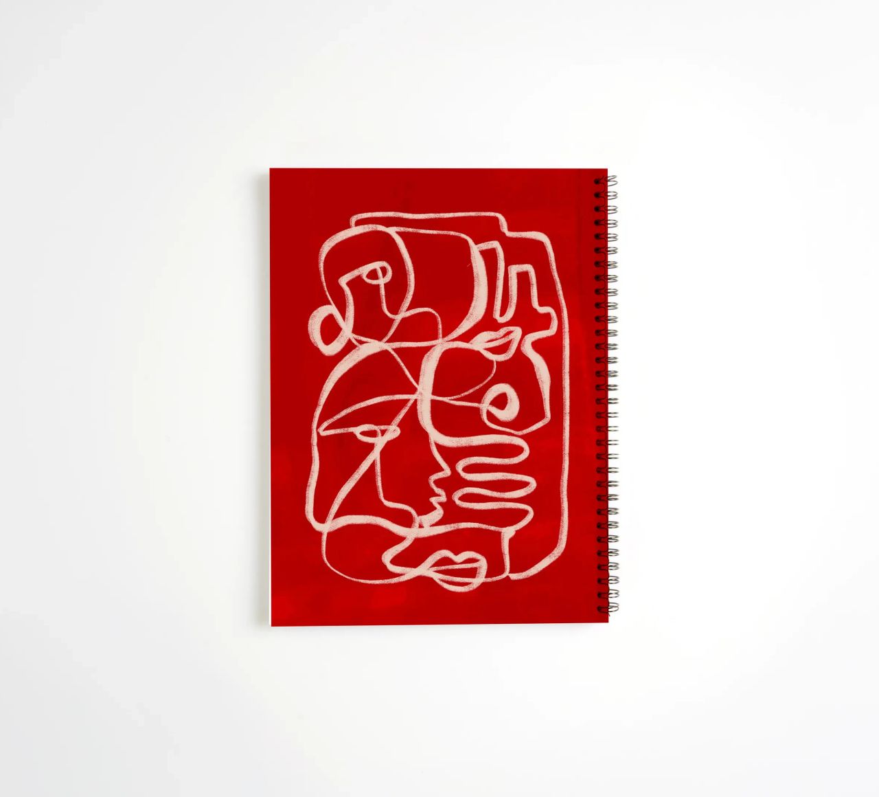 Abstract line art spiral notebook by ThingDesign
