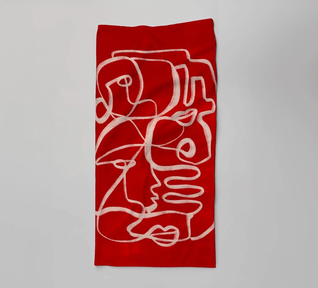 Abstract line art towel by ThingDesign
